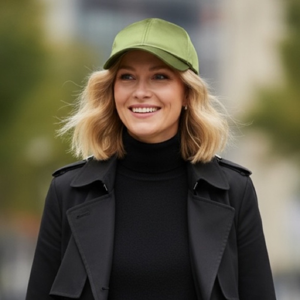 NWT BP Women’s Satin Charmeuse Baseball Cap Hat‎ Elevated Bright Color